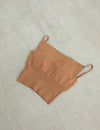 premium rib-knit bra top / cinnamon
