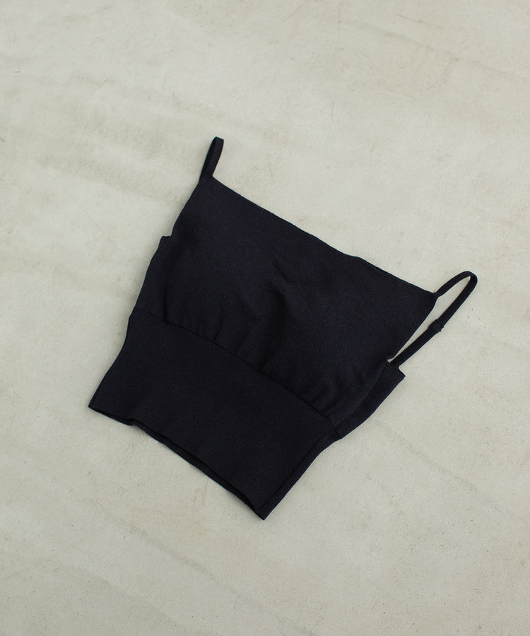 premium rib-knit bra top / lens