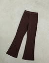 premium rib-knit pants / freckle