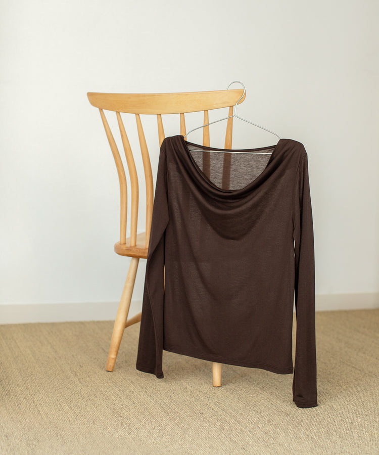 fine jersey long sleeve T shirt / freckle