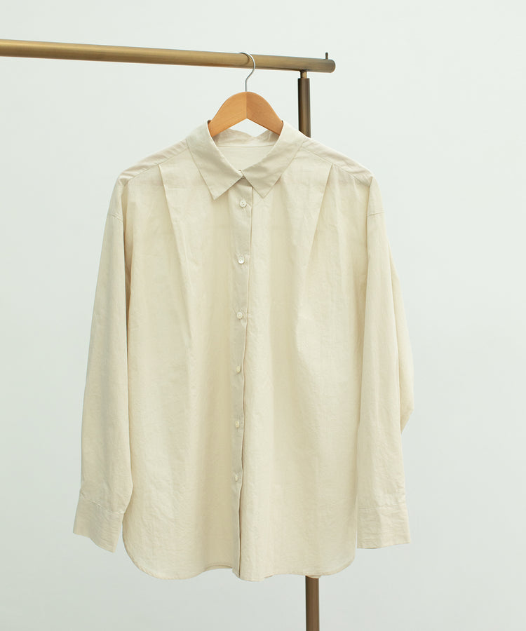 cotton linen lawn sheer shirt / sage