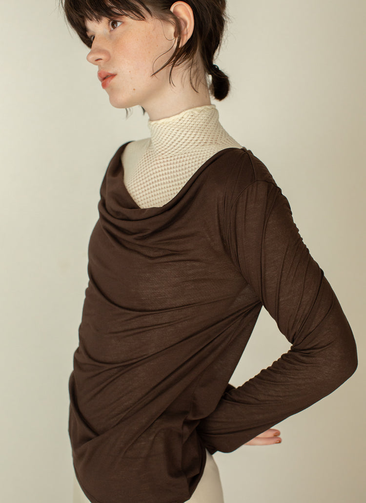 fine jersey long sleeve T shirt / freckle