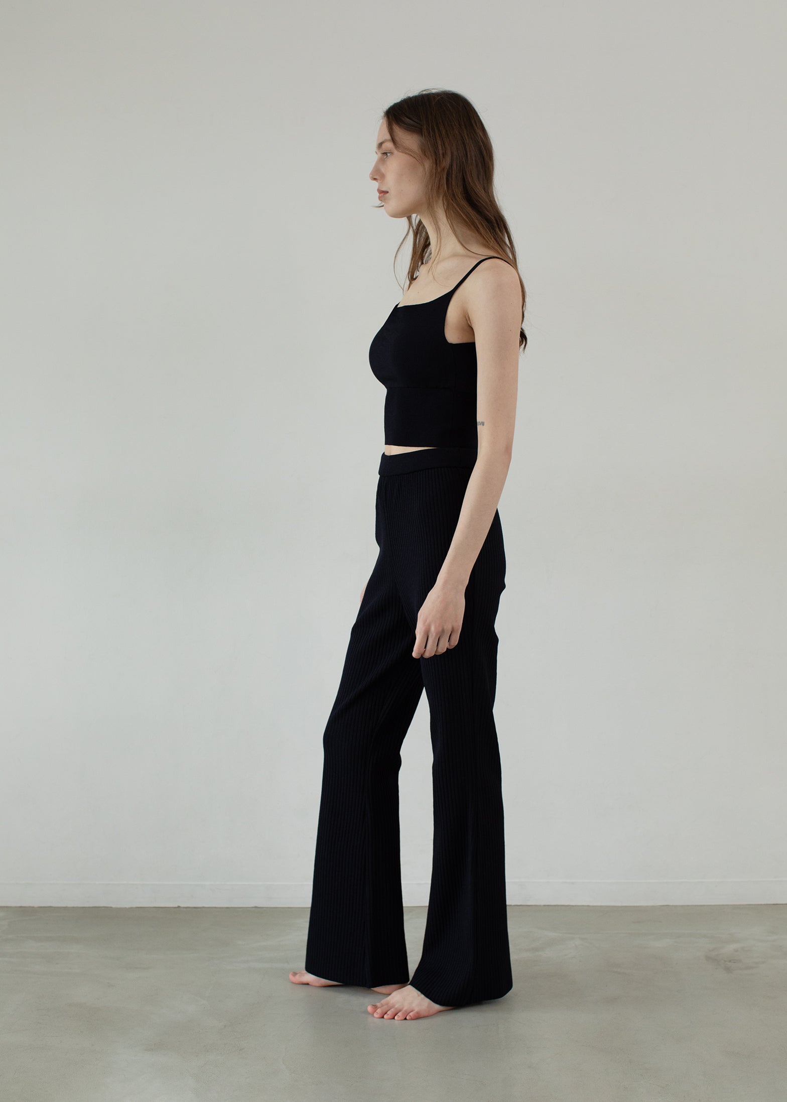 premium rib-knit bra top / lens リーカ premium rib-knit collection | rihka