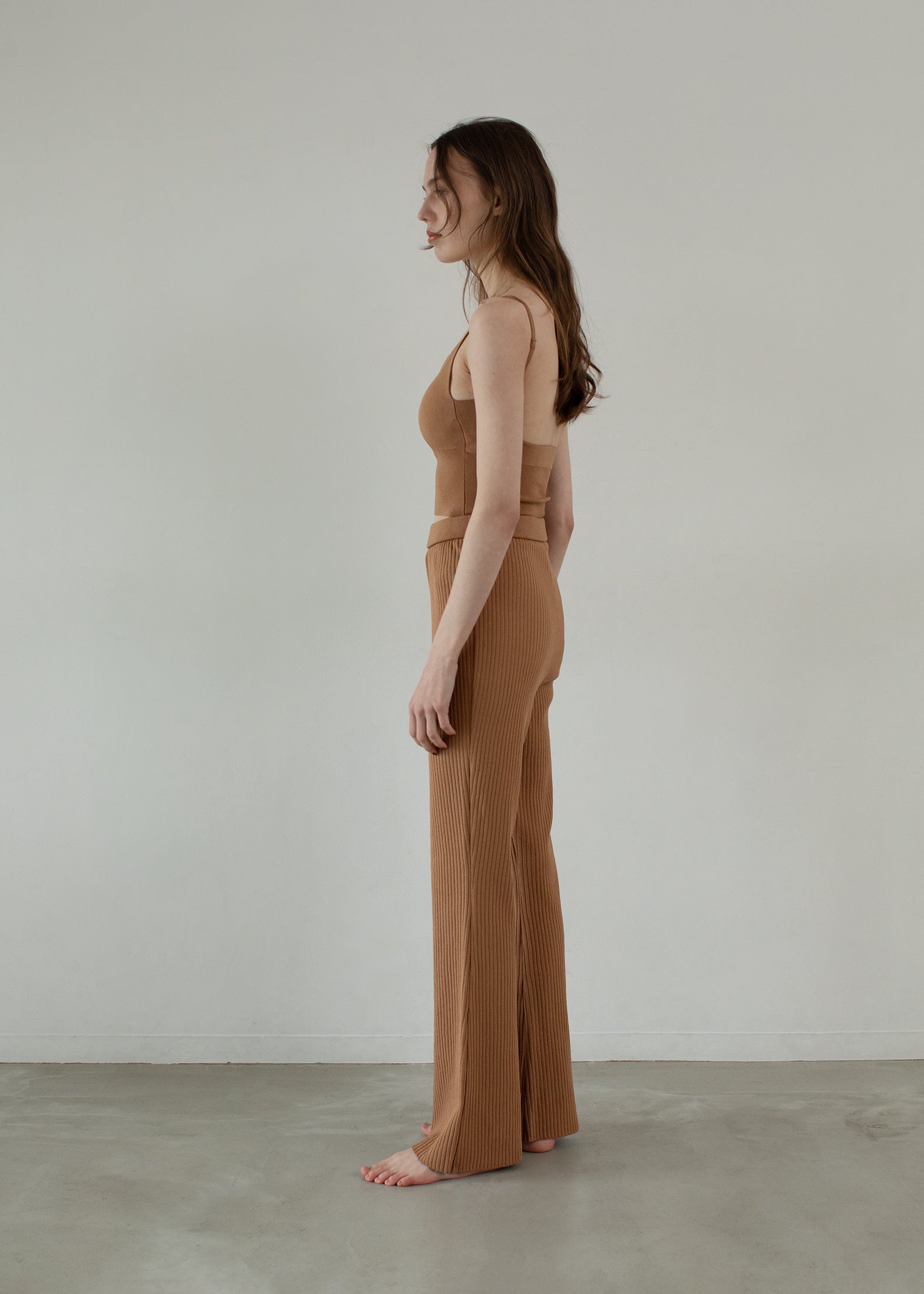 premium rib-knit set up / cinnamon | rihka