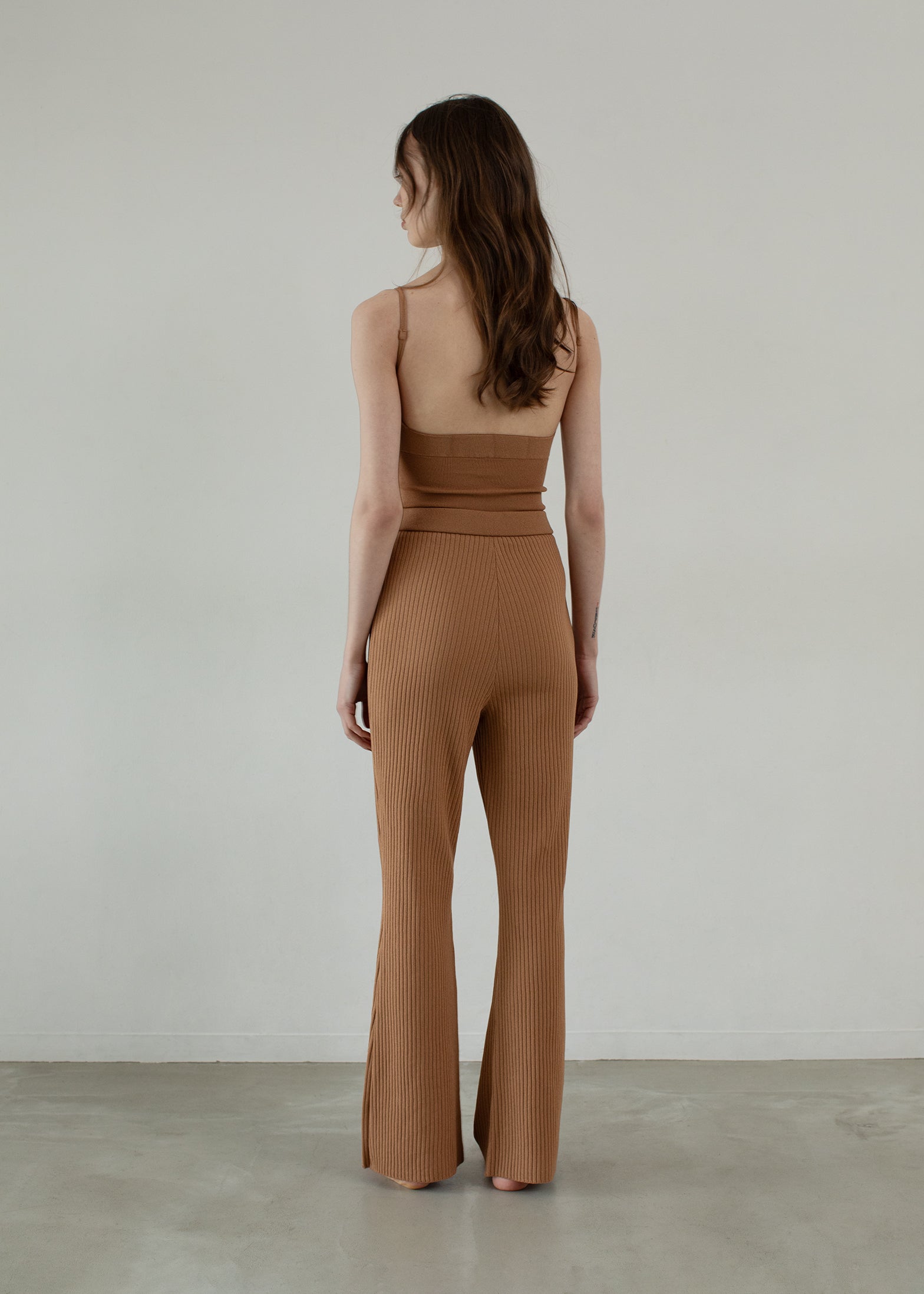 premium rib-knit set up / cinnamon | rihka