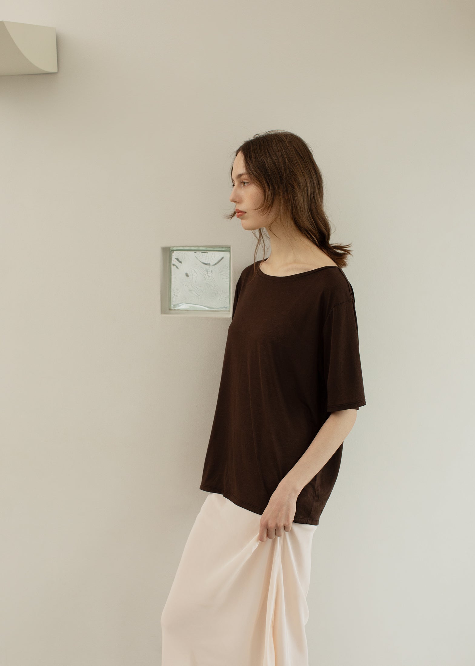 rihka シアーTシャツ　今季発売　freckle fine jersey T shirt / freckle | rihka