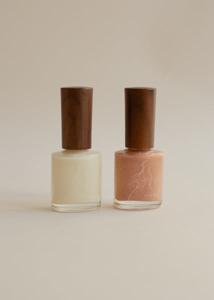 sheer color base coat <blanc> & chaton nail polish set