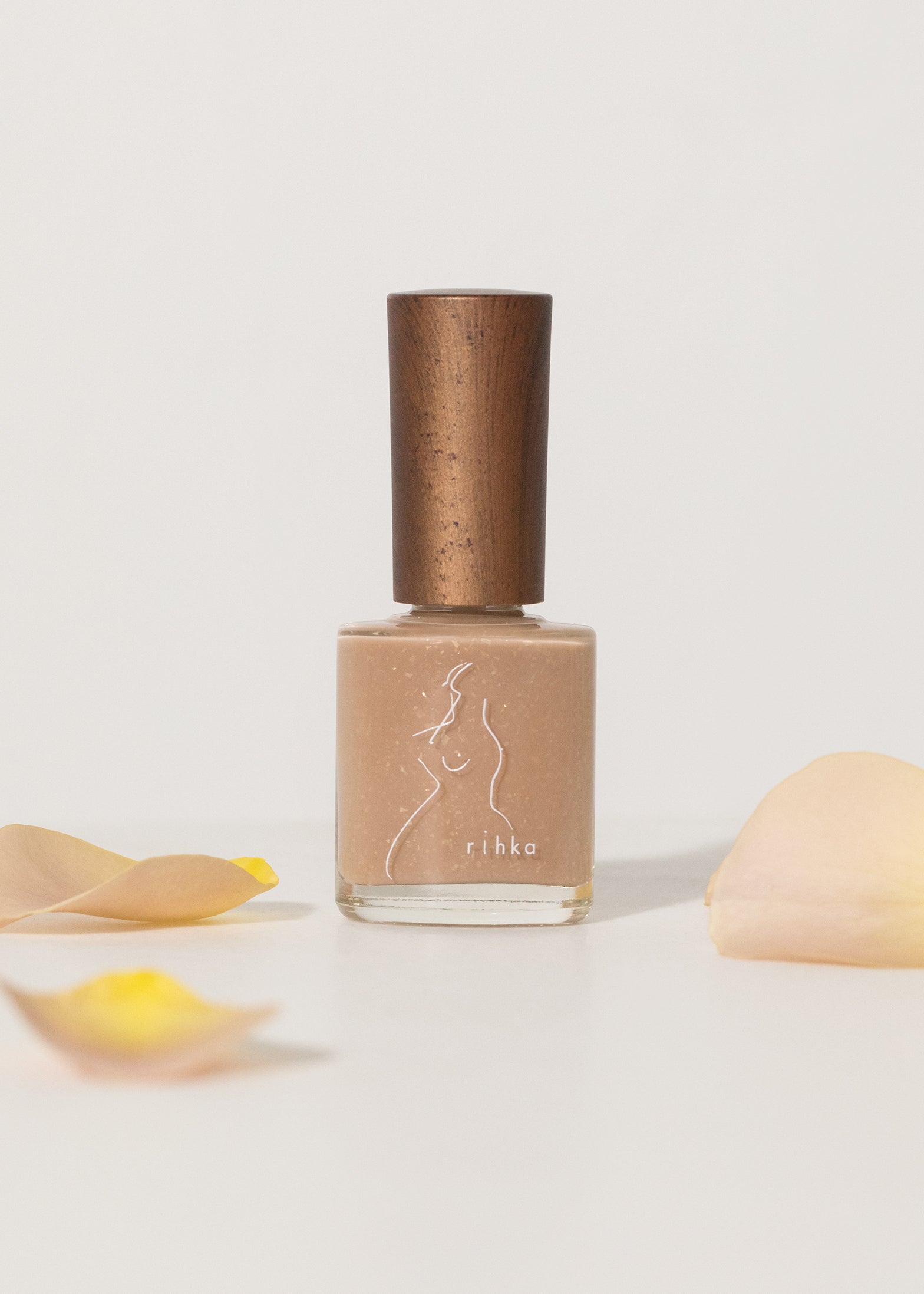 rihka nail polish RNP068 café latte rose | rihka